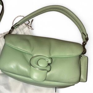 Coach Mint Green Leather Shoulder Bag